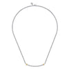 SS 14 0.80ctw White Sapphire Bar Necklace