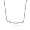 SS 14 0.80ctw White Sapphire Bar Necklace