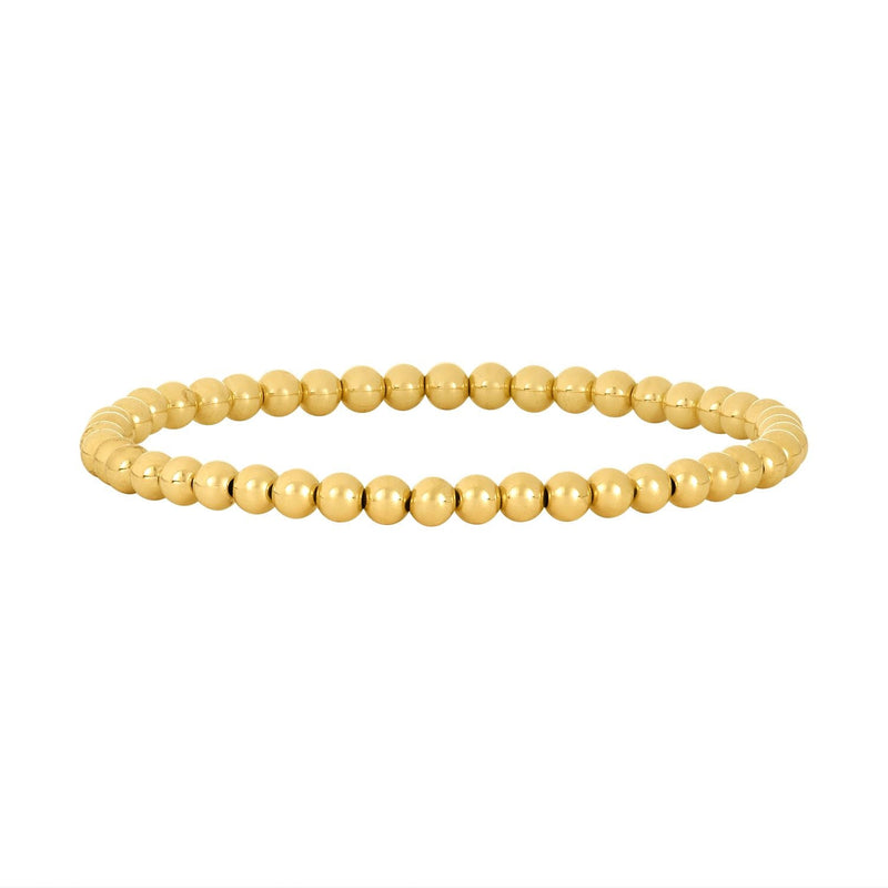 14K Gold Filled 4mm 6.25" Stretch Bead Bracelet - Walter Bauman Jewelers