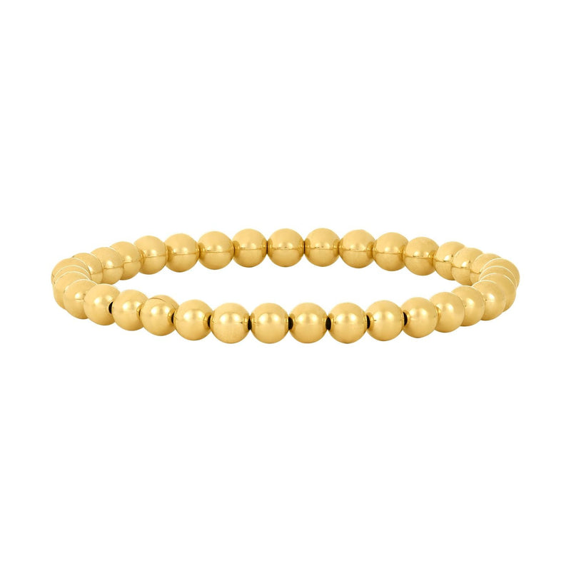 14K Gold Filled 5mm 6.25" Stretch Bead Bracelet - Walter Bauman Jewelers