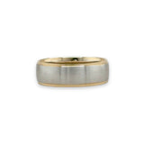 14K TT Gold Brushed Finish Wedding Band - Walter Bauman Jewelers