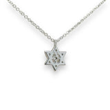 14K W Gold 0.03ctw H/SI2 Star Of David Diamond Pendant - Walter Bauman Jewelers