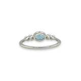 14K W Gold 0.09ctw Diamond 0.50ct Blue Topaz Ring - Walter Bauman Jewelers