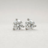 14K W Gold 0.50ctw D - E/VVS2 Lab - Created Diamond Earrings - Walter Bauman Jewelers