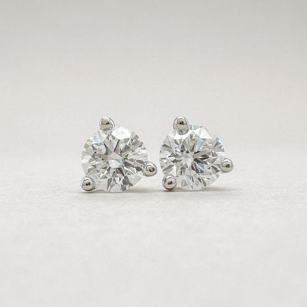 14K W Gold 0.50ctw D - E/VVS2 Lab - Created Diamond Earrings - Walter Bauman Jewelers