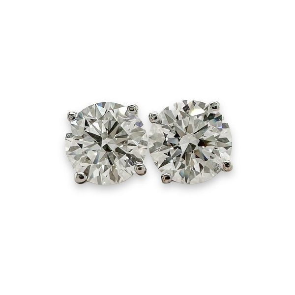 14K W Gold 0.50ctw E/VS1 Lab-Created Diamond Stud Earrings with Screw backs - Walter Bauman Jewelers