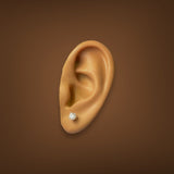 14K W Gold 0.50ctw H/SI2 Diamond Stud Earrings - Walter Bauman Jewelers