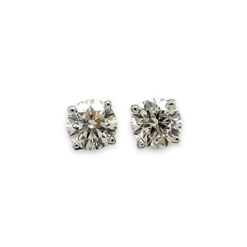 14K W Gold 0.85ctw G/VS1 Lab-Created Diamond Stud Earrings - Walter Bauman Jewelers