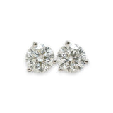 14K W Gold 1.00ctw D - E/VVS2 Lab - Created Diamond Earrings - Walter Bauman Jewelers