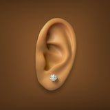 14K W Gold 1.00ctw E/VS1 Lab-Created Diamond Stud Earrings with Screw Backs - Walter Bauman Jewelers