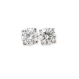 14K W Gold 1.00ctw E/VS1 Lab-Created Diamond Stud Earrings with Screw Backs - Walter Bauman Jewelers