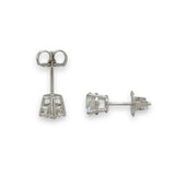 14K W Gold 1.00ctw I/SI1 Diamond Stud Earrings GIA Certified - Walter Bauman Jewelers