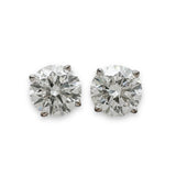 14K W Gold 1.00ctw I/SI1 Diamond Stud Earrings GIA Certified - Walter Bauman Jewelers