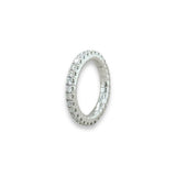 14K W Gold 1.25ctw I/SI2 Flexible Diamond Eternity Ring 3.5grms - Walter Bauman Jewelers