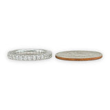 14K W Gold 1.25ctw I/SI2 Flexible Diamond Eternity Ring 3.5grms - Walter Bauman Jewelers