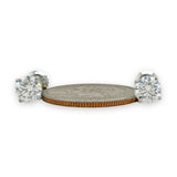 14K W Gold 1.50ctw E/VS1 Lab-Created Diamond Stud Earrings with Screw Backs - Walter Bauman Jewelers