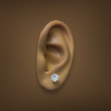 14K W Gold 1.61ctw D/VS1 Lab-Created Diamond Stud Earrings with Screw Backs - Walter Bauman Jewelers