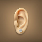 14K W Gold 2.00ctw E/VS1 Lab-Created Diamond Stud Earrings with Screw Backs - Walter Bauman Jewelers