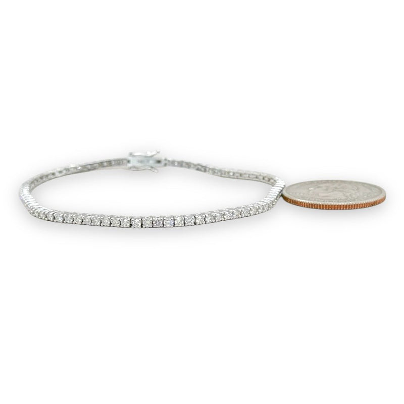 14K W Gold 2.00ctw I/SI1 Diamond Tennis Bracelet - Walter Bauman Jewelers