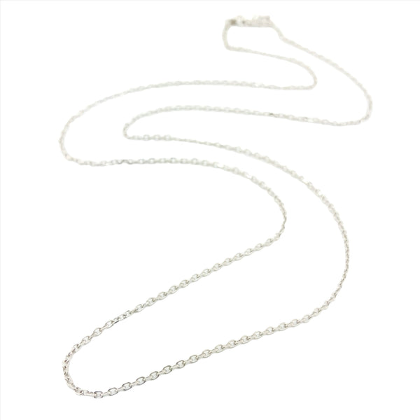 14K W Gold 24" Dia Cut Cable Chain 035 - Walter Bauman Jewelers