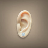 14K W Gold 2.45ctw F/SI1 Lab-Created Diamond Stud Earrings with Screw Backs - Walter Bauman Jewelers