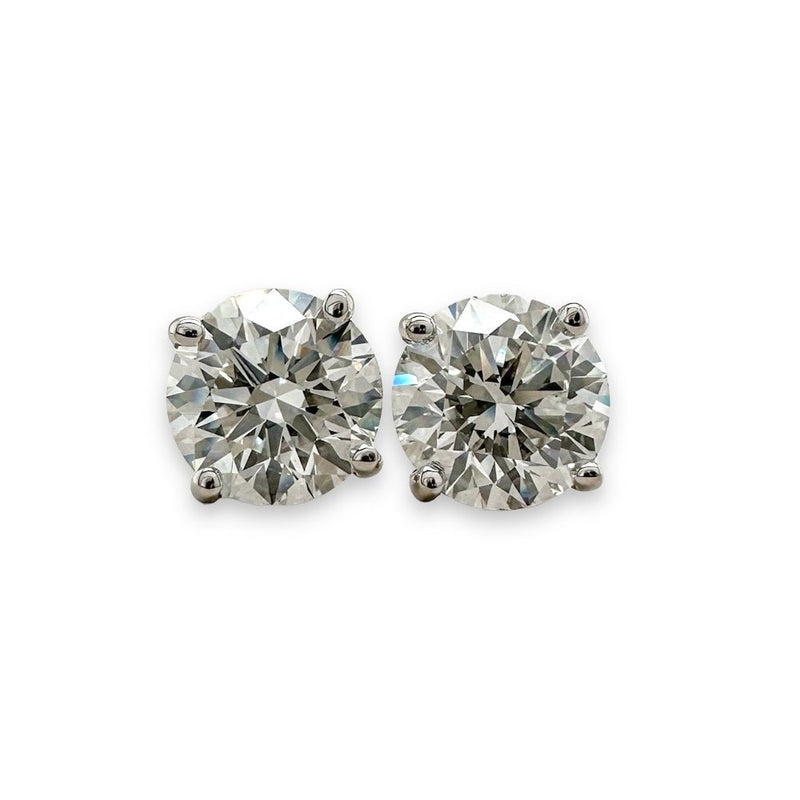 14K W Gold 2.50ctw F/VSI Lab Created Diamond Stud Earrings IGI Certified - Walter Bauman Jewelers