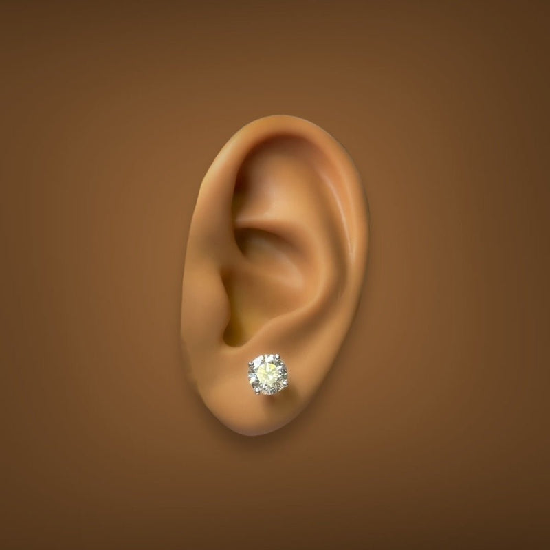 14K W Gold 2.50ctw F/VSI Lab Created Diamond Stud Earrings IGI Certified - Walter Bauman Jewelers