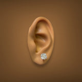 14K W Gold 2.80ctw G/VS1 Lab-Created Diamond Stud Earrings with Screw Backs - Walter Bauman Jewelers