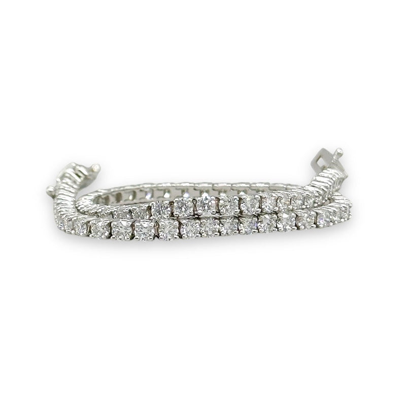 14K W Gold 3.59ctw D - E/VVS2 Lab - Created Diamond Tennis Bracelet - Walter Bauman Jewelers