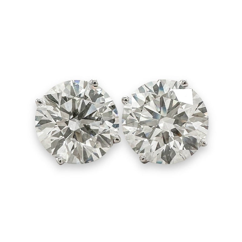 14K W Gold 4.10ctw F/VSI Lab Created Diamond Stud Earrings IGI Certified - Walter Bauman Jewelers