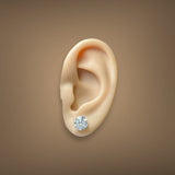 14K W Gold 4.10ctw F/VSI Lab Created Diamond Stud Earrings IGI Certified - Walter Bauman Jewelers