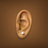 14K W Gold 5mm 1.00ctw I/I1 Diamond Stud Earrings - Walter Bauman Jewelers