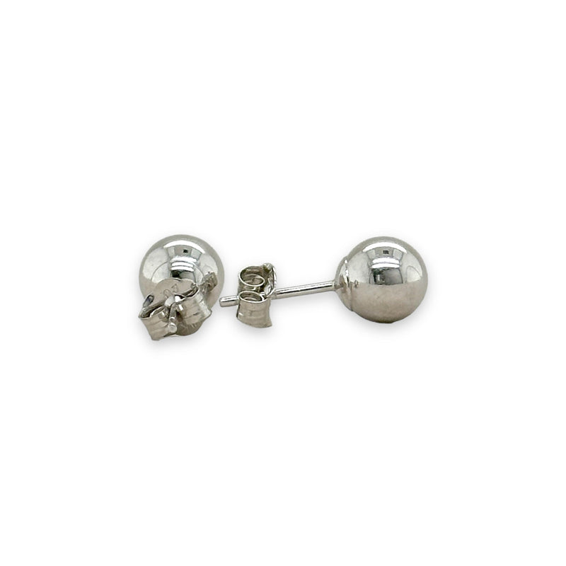14K W Gold 6mm Ball Earring - Walter Bauman Jewelers