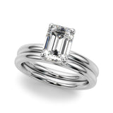 14K W Gold Emerald Cut Mounting 4.1 - Walter Bauman Jewelers