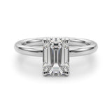 14K W Gold Emerald Cut Mounting 4.1 - Walter Bauman Jewelers