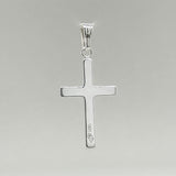 14K W Gold Floral Engraved Cross Pendant - Walter Bauman Jewelers