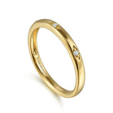 14K Y Gold 0.02ctw G/SI2 Diamond Ring with 3 Diamonds - Walter Bauman Jewelers