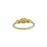 14K Y Gold 0.05ctw Diamond 0.40ctw Oval Citrine Ring - Walter Bauman Jewelers