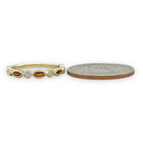14K Y Gold 0.06ctw Diamond and 0.46ctw Garnet Ring - Walter Bauman Jewelers