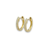 14K Y Gold 0.07ctw G/SI1 Huggie Earrings - Walter Bauman Jewelers