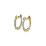 14K Y Gold 0.08ctw F/VS2 Diamond Small Hoop Earrings - Walter Bauman Jewelers