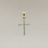 14K Y Gold 0.11ctw G/SI1 Small Diamond Cross - Walter Bauman Jewelers