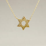 14K Y Gold 0.13ctw H/SI1 Star Of David Diamond Pendant - Walter Bauman Jewelers