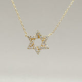 14K Y Gold 0.13ctw H/SI1 Star Of David Diamond Pendant - Walter Bauman Jewelers