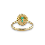 14K Y Gold 0.14ctw Diamond 0.51ctw Emerald 0.45ctw Tsavorite Ring - Walter Bauman Jewelers