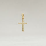 14K Y Gold 0.14ctw G/SI1 Small Diamond Cross - Walter Bauman Jewelers