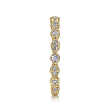 14K Y Gold 0.24ctw G/SI2 Round and Marquise Shape Diamond Ring - Walter Bauman Jewelers