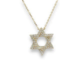 14K Y Gold 0.28ctw H/SI1 Star Of David Diamond Pendant - Walter Bauman Jewelers