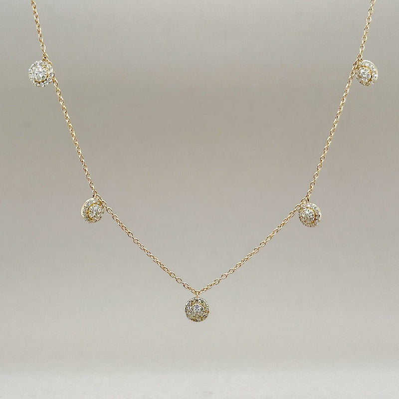 14K Y Gold 0.30ctw G/SI2 Diamond Drop Necklace - Walter Bauman Jewelers