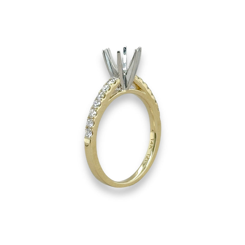 14K Y Gold 0.35ctw Diamond Mounting - Walter Bauman Jewelers